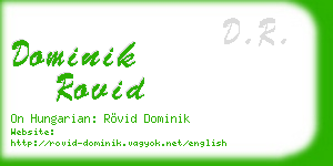 dominik rovid business card