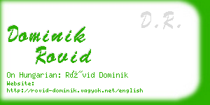 dominik rovid business card